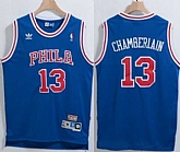 Philadelphia 76ers #13 Wilt Chamberlain Blue Throwback Stitched NBA Jersey,baseball caps,new era cap wholesale,wholesale hats